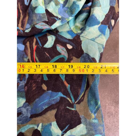 Rebekah Callaghan 100% Cotton Gormon Size 16 Blue Long Sleeve Dress - Picture 6 of 7